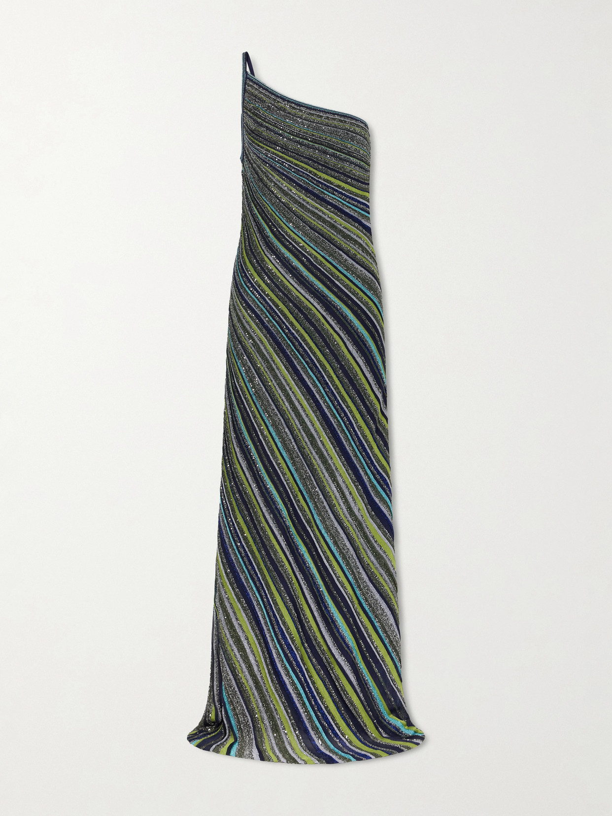 Missoni Striped Metallic Crochet-knit Maxi Dress In Multi