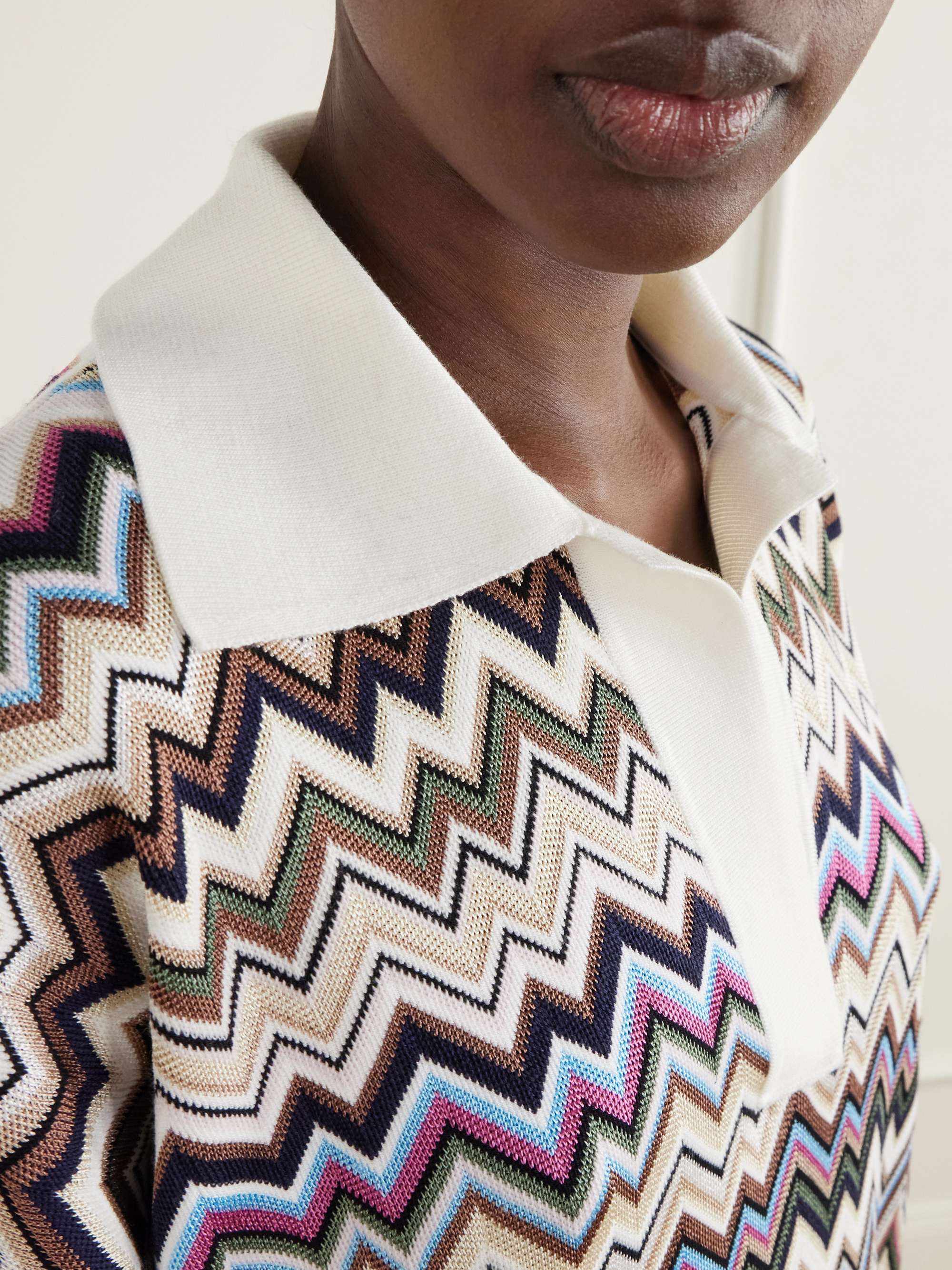 MISSONI Striped knitted polo sweater | NET-A-PORTER