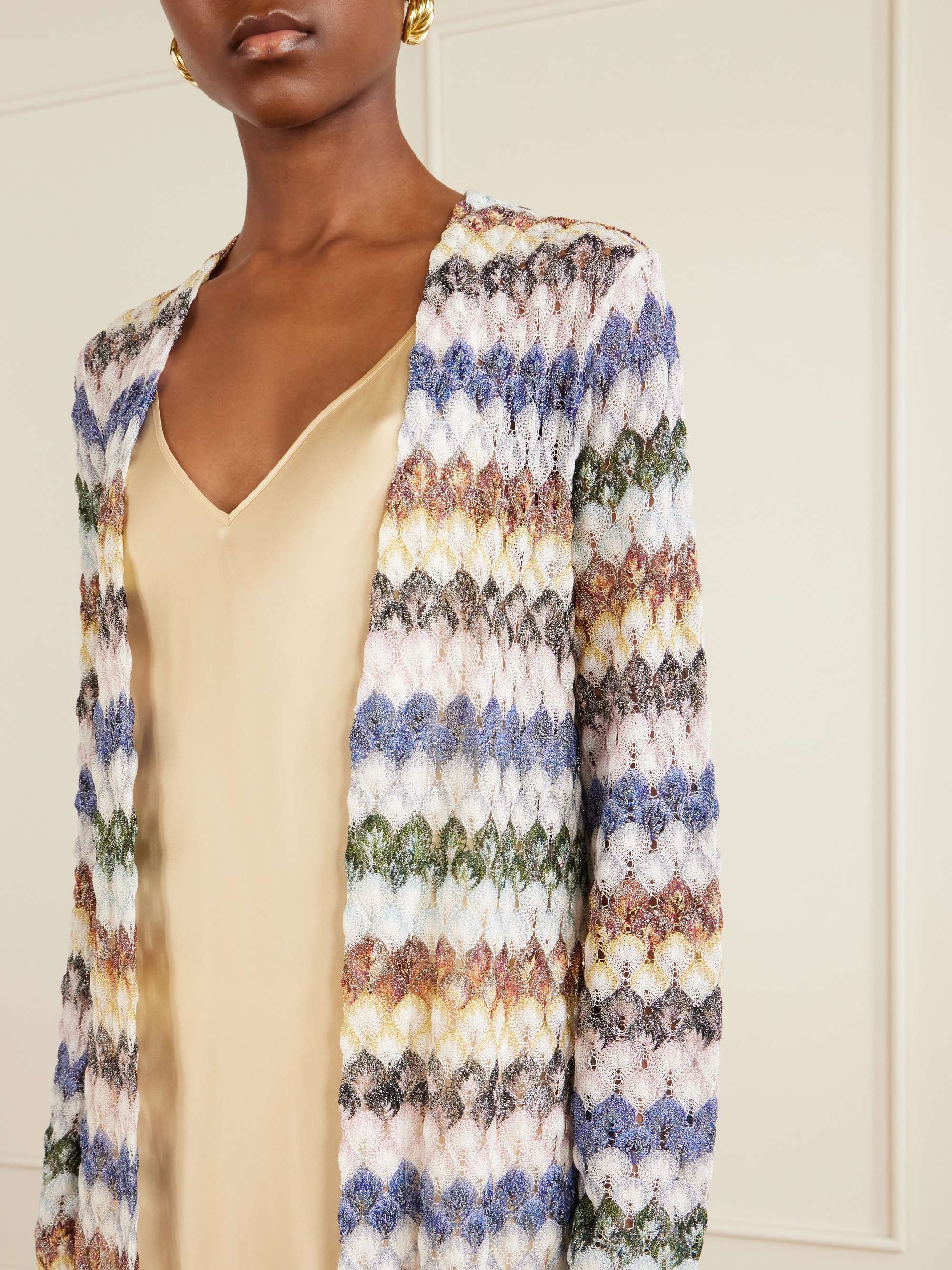 MISSONI Striped crochet-knit cardigan | NET-A-PORTER