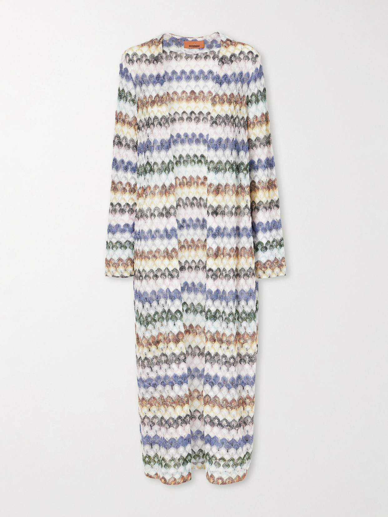 Missoni Striped Crochet-knit Cardigan In Multi