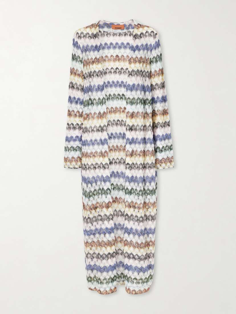 Missoni Striped Crochet-knit Cardigan