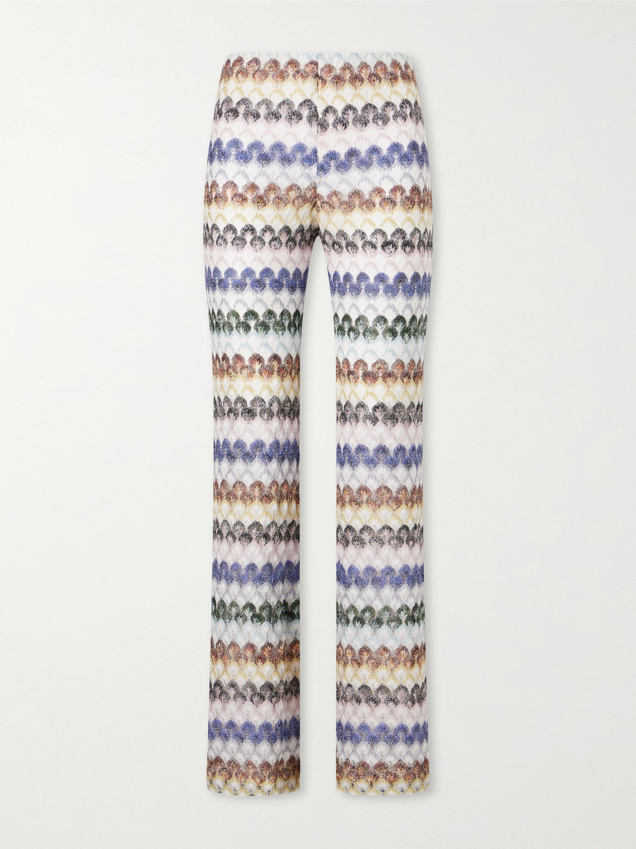 Missoni Embellished Crochet-knit Flared Pants In Multi