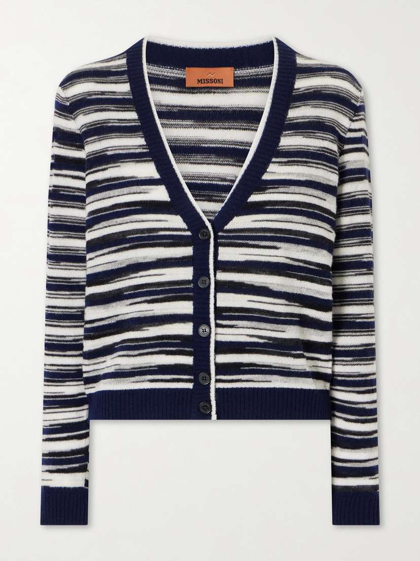 Missoni Striped Cashmere And Wool-blend Cardigan | Thumbnail 6 Missoni Striped Cashmere And Wool-blend Cardigan | Thumbnail 6