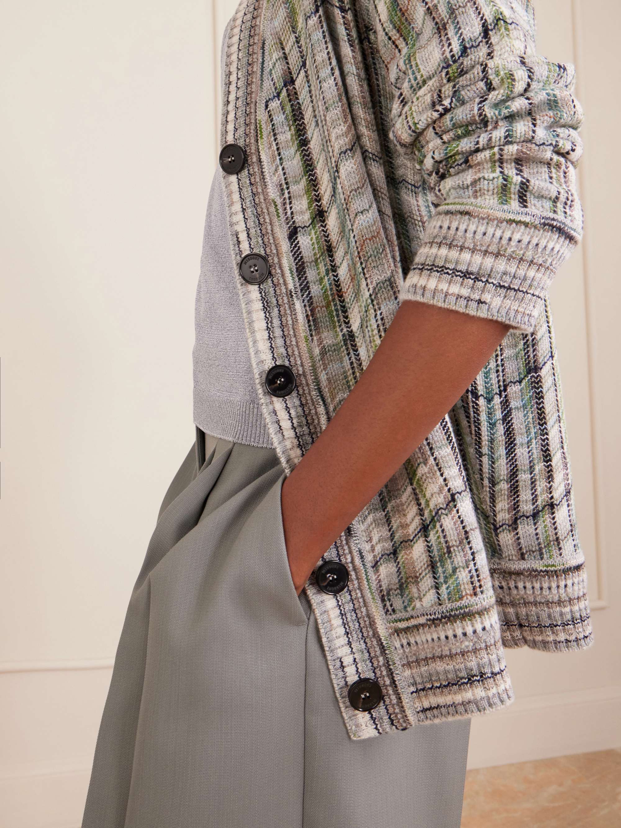 MISSONI Striped crochet-knit wool-blend cardigan | NET-A-PORTER