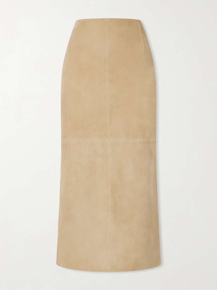 Nour Hammour Selly Suede Midi Skirt | Thumbnail 6 Nour Hammour Selly Suede Midi Skirt | Thumbnail 6