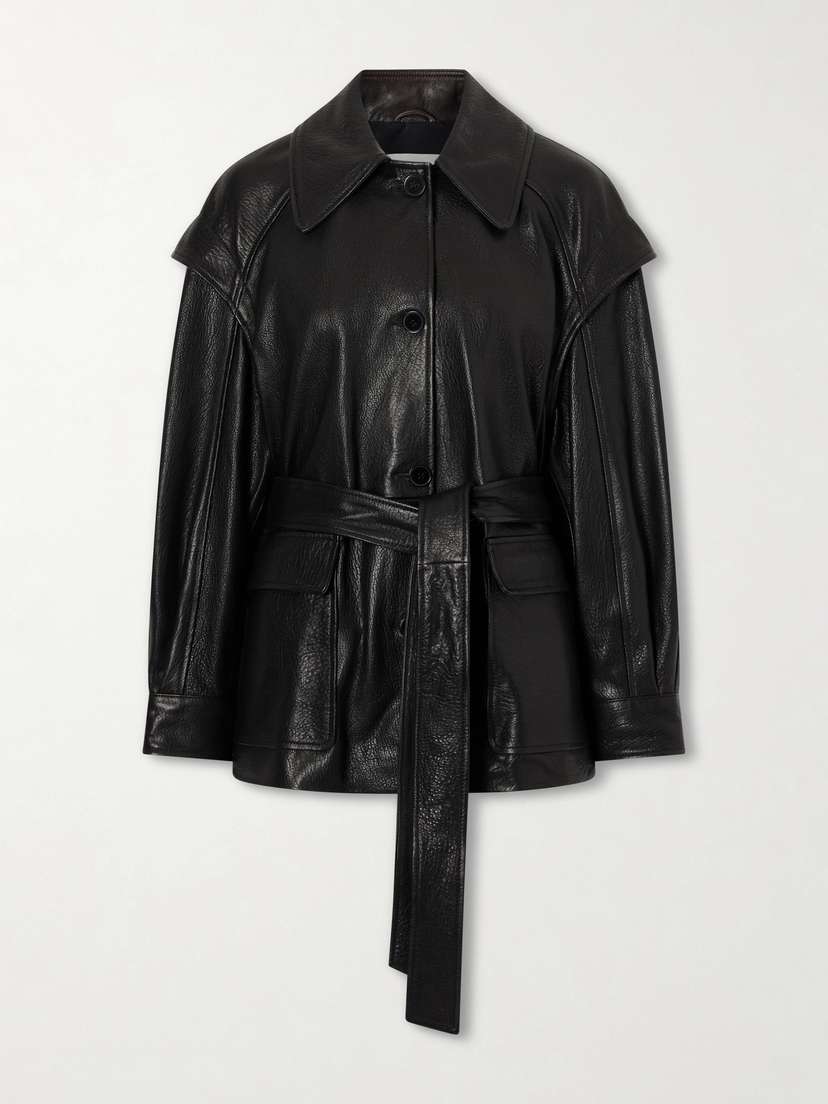 Nour Hammour Perrin Belted Full-grain Jacket | Thumbnail 5