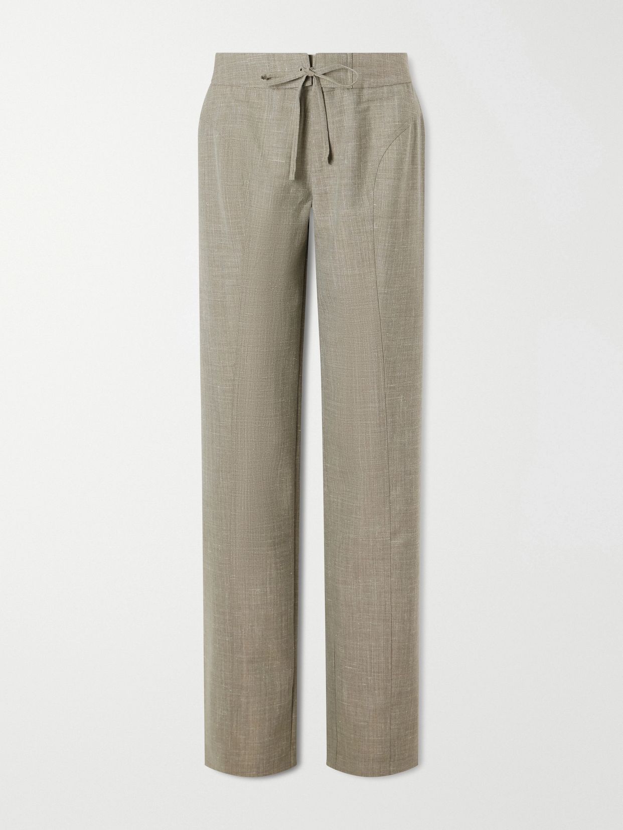 banyan wool blend straight leg pants