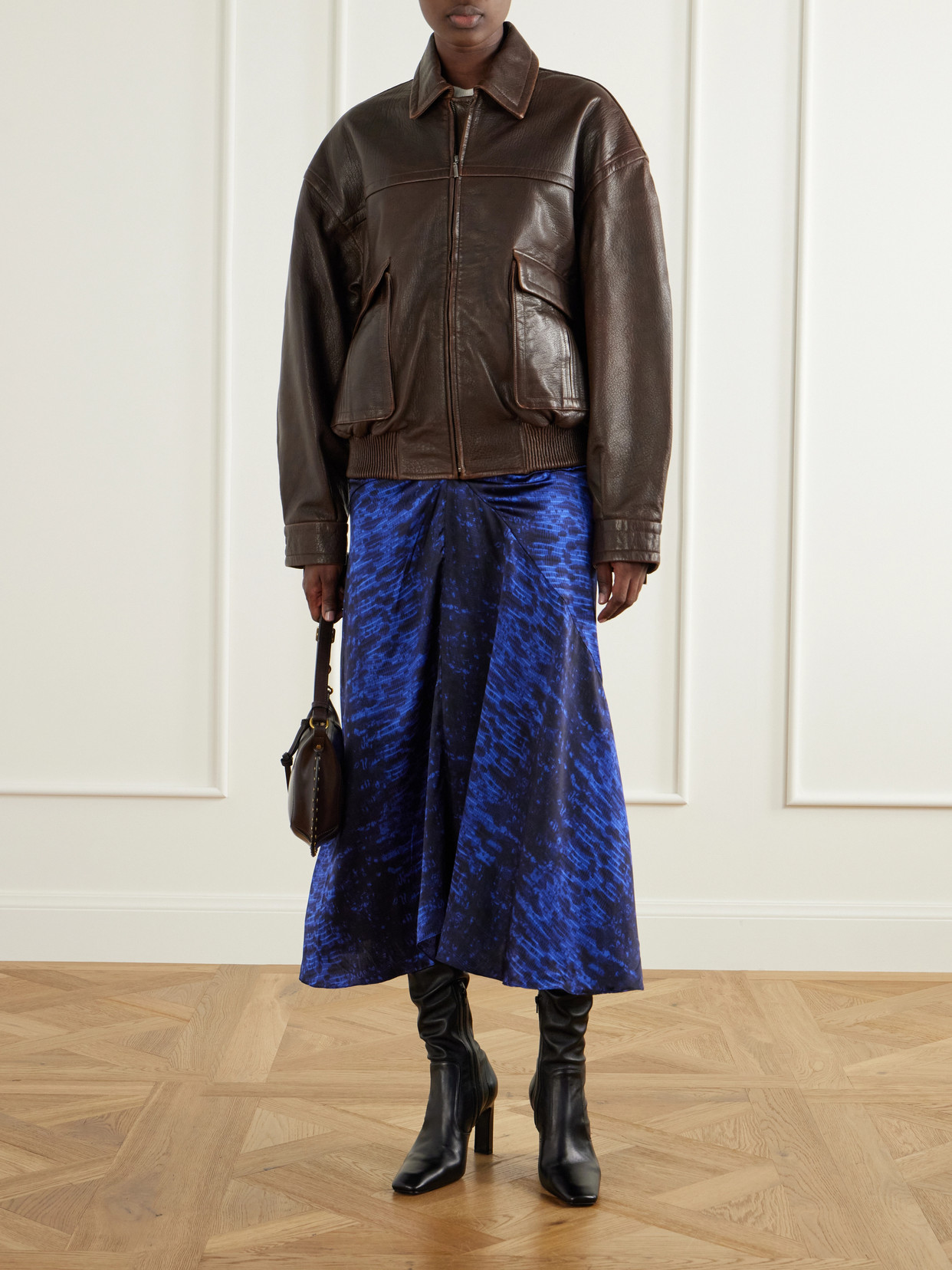 Christopher Esber Leather Jacket In Brown