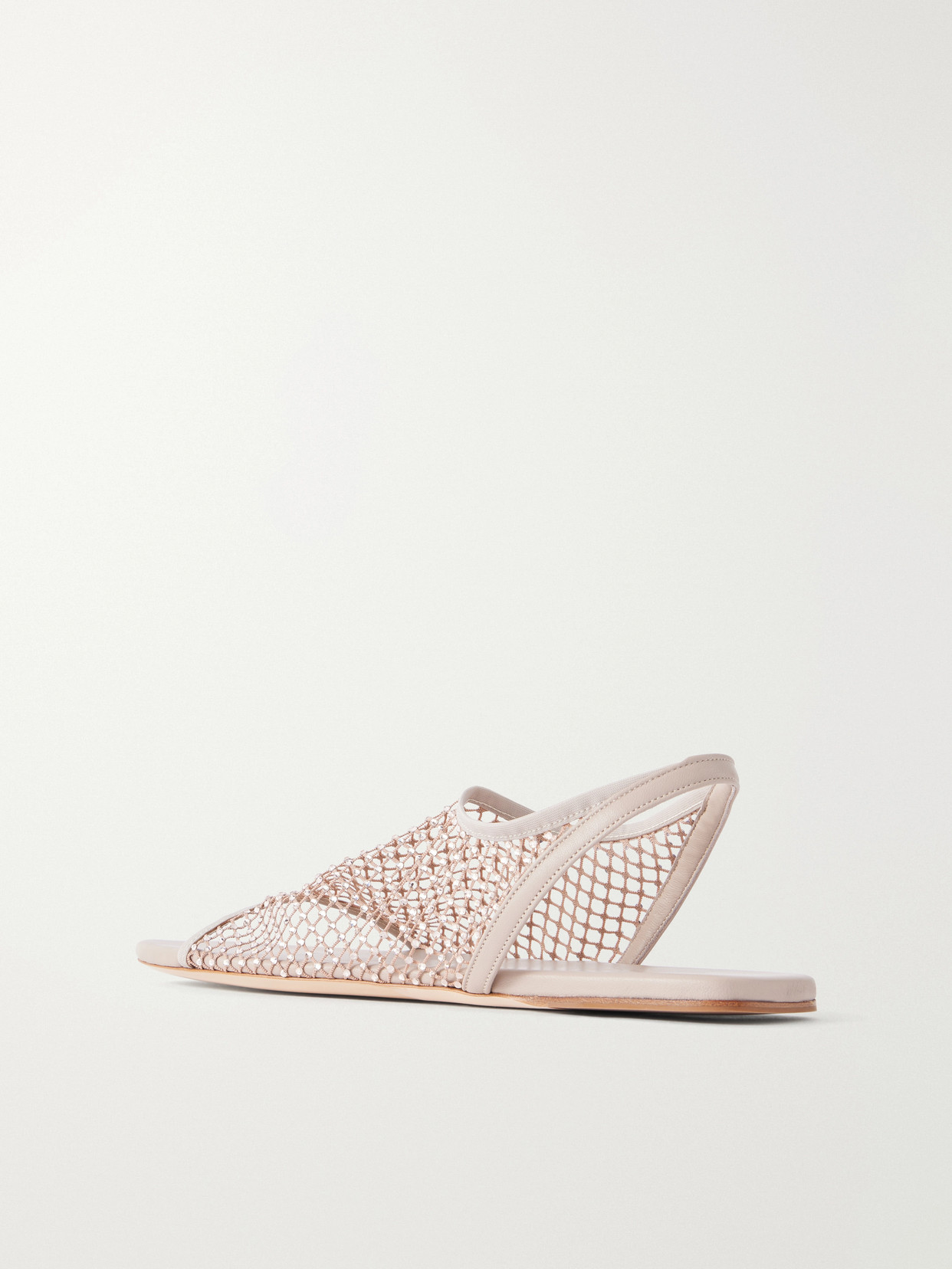 Minette Crystal-Embellished Mesh And Slingback