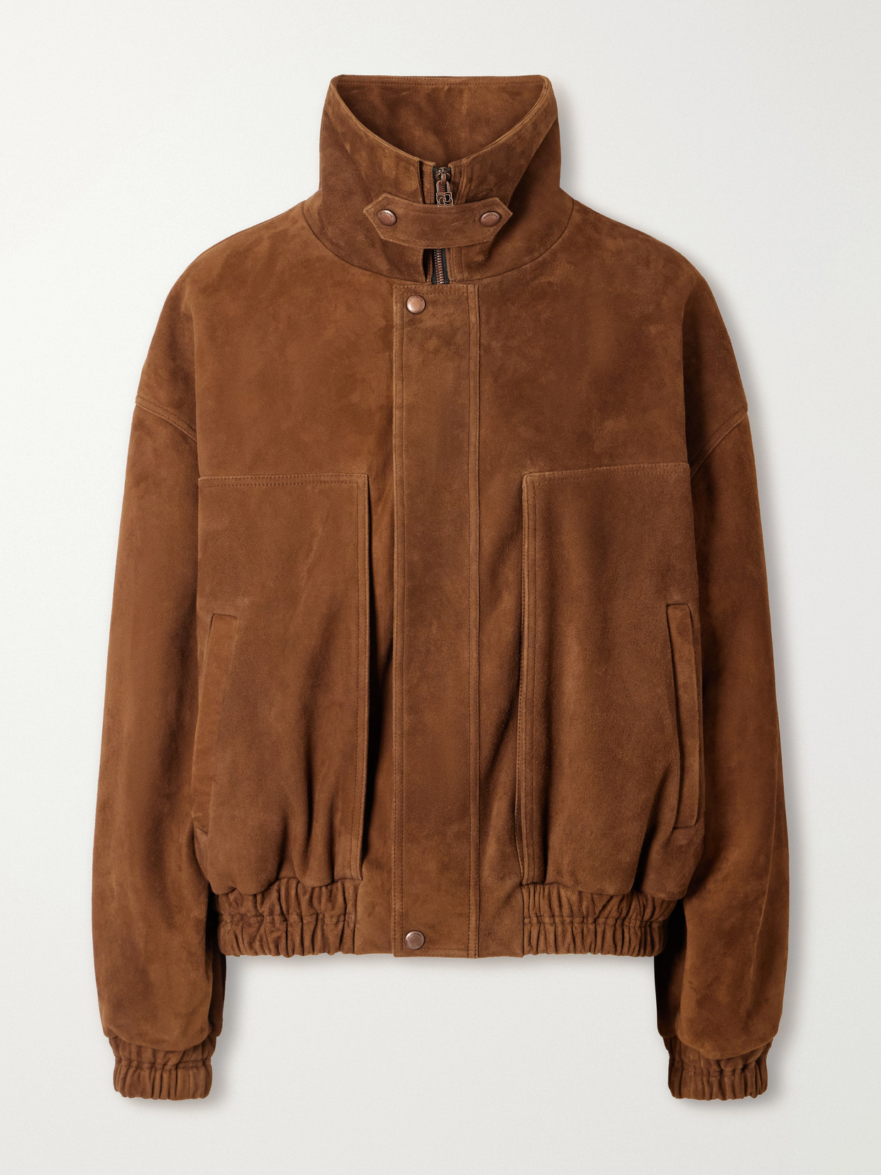 Magda Butrym Suede Biker Jacket In Brown