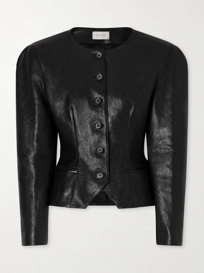 Magda Butrym Paneled Leather Jacket | Thumbnail 6 Magda Butrym Paneled Leather Jacket | Thumbnail 6