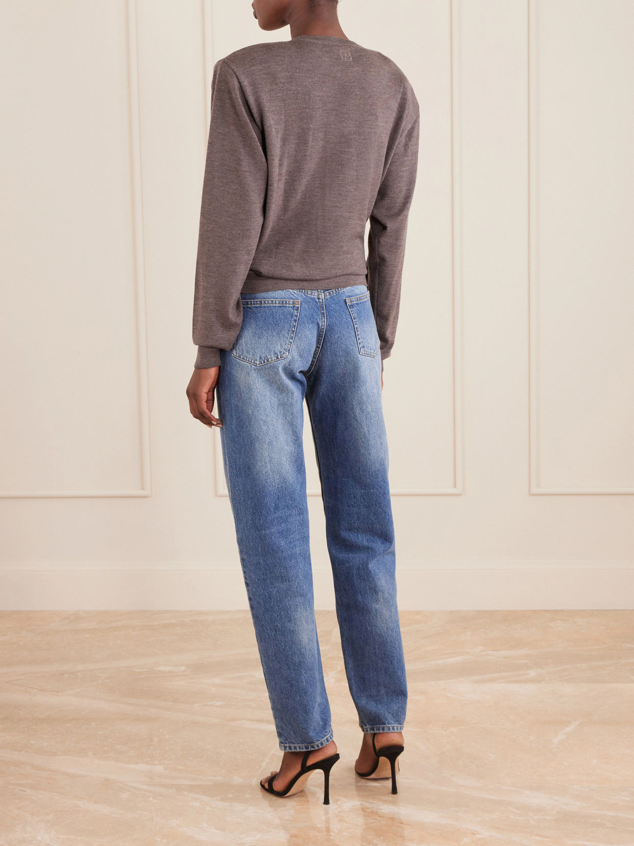 Knotted Cropped Sweater