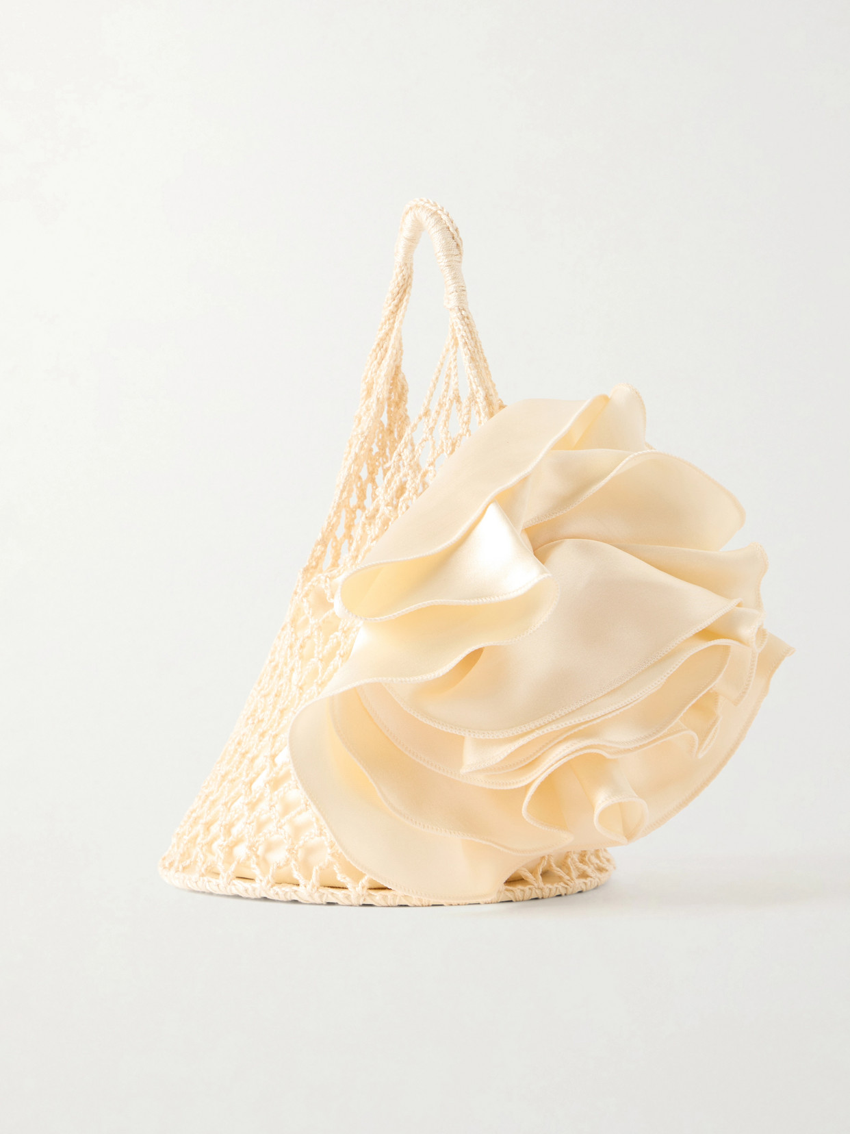 Devana Mini Leather-Trimmed Silk And Cotton-Blend Shoulder Bag