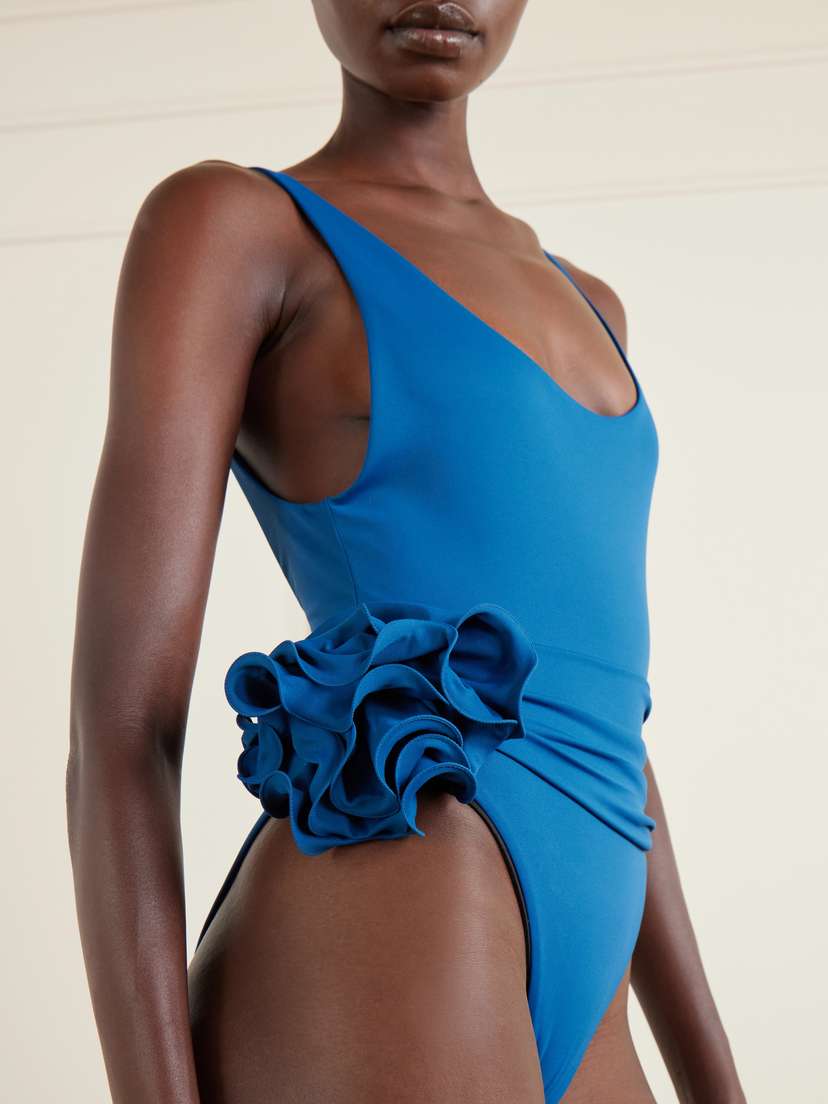 Magda Butrym Embellished Gathered Swimsuit | Thumbnail 4