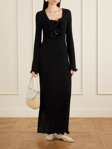 Magda Butrym Gathered satin maxi dress