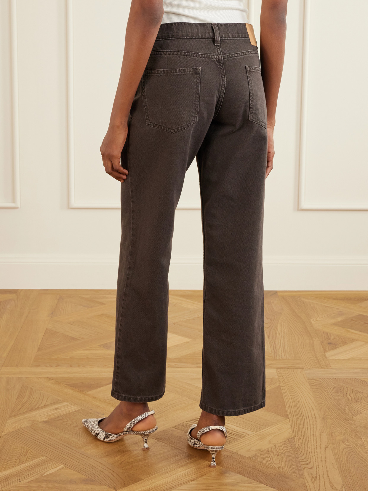 Mid-Rise Straight-Leg Jeans