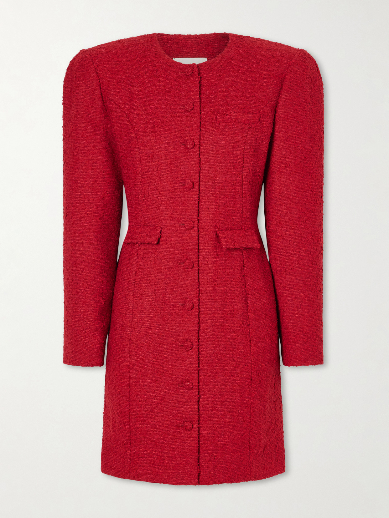 Magda Butrym Padded Bouclé Mini Dress In Red