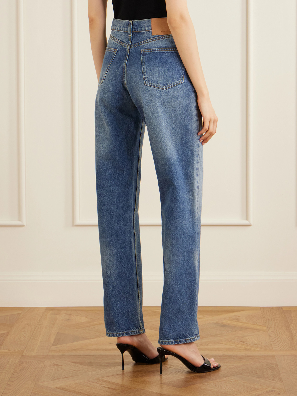 High-Rise Straight-Leg Boyfriend Jeans