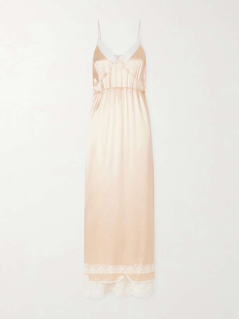 Magda Butrym Lace-trimmed Silk Satin Maxi Dress | Thumbnail 5