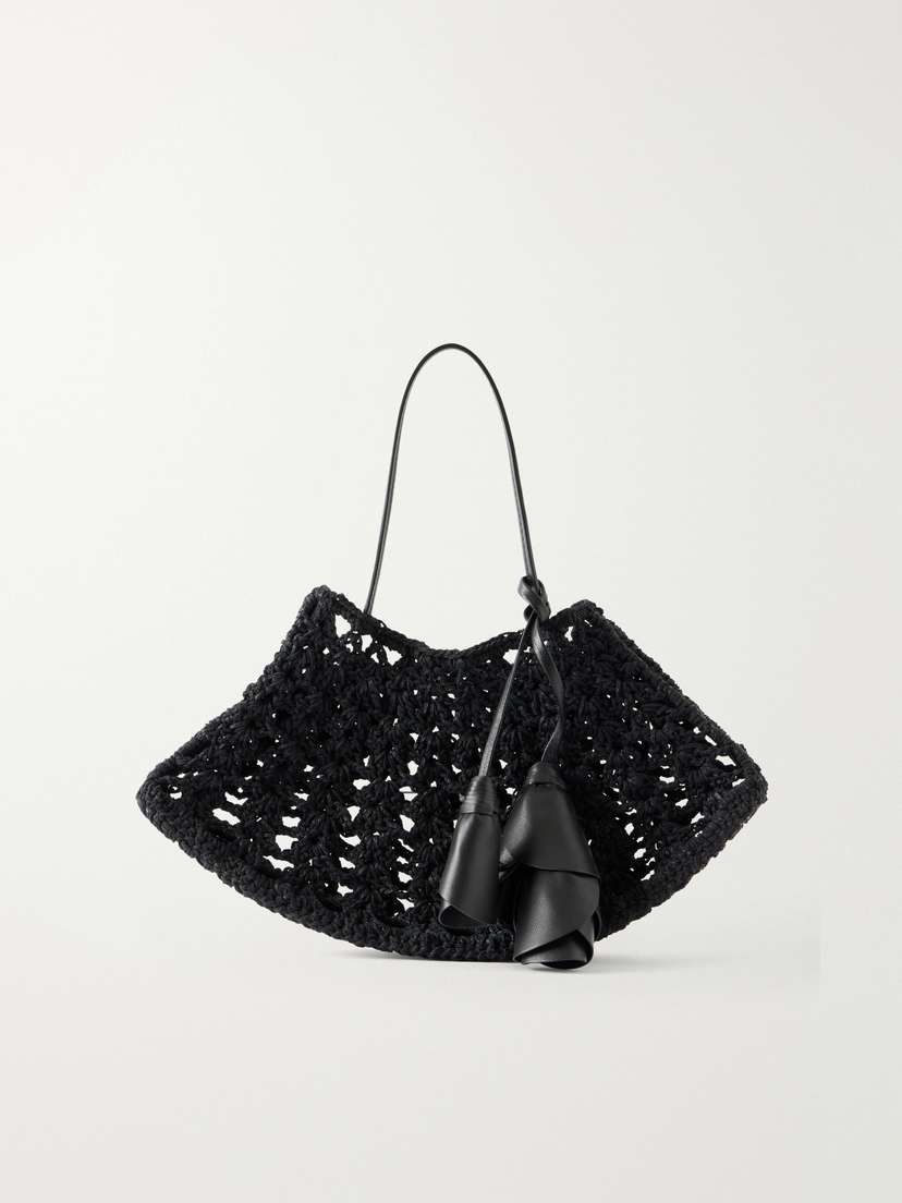 Magda Butrym Maya crochet-knit leather top-handle bag