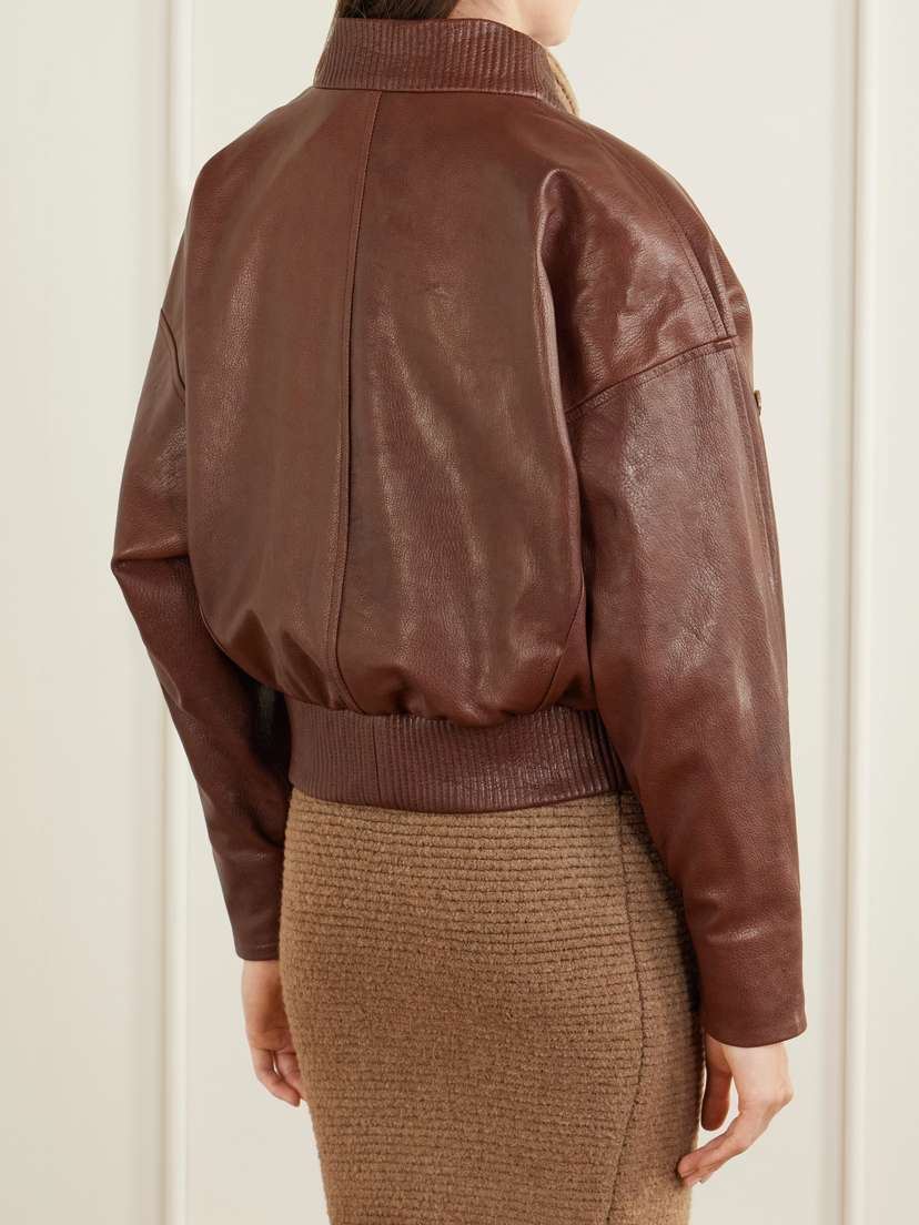 Magda Butrym Cropped Leather Jacket | Thumbnail 4 Magda Butrym Cropped Leather Jacket | Thumbnail 4