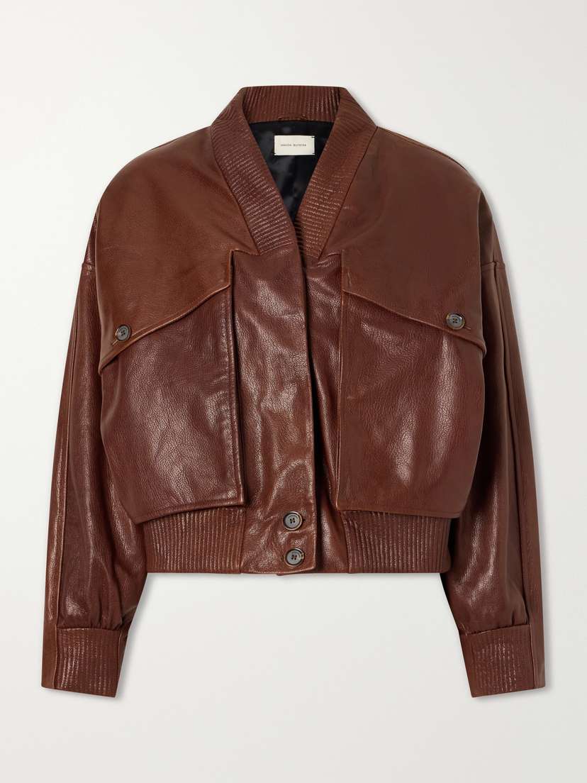 Magda Butrym Cropped Leather Jacket