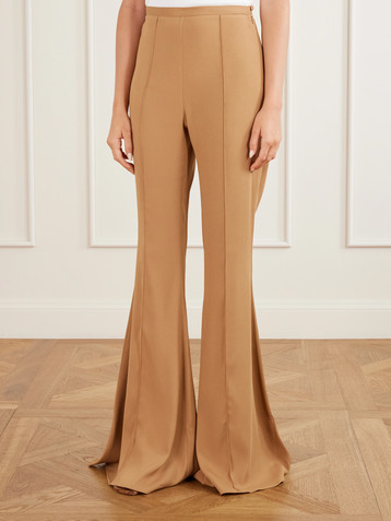 Taller Marmo Mae crepe-cady high-waisted flared pants