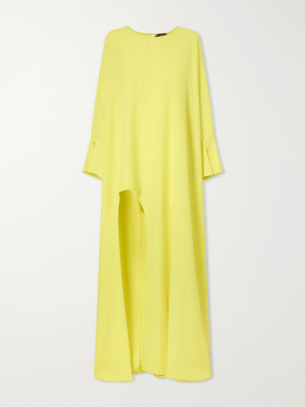 Taller Marmo Namib Draped Crepe Gown In Yellow