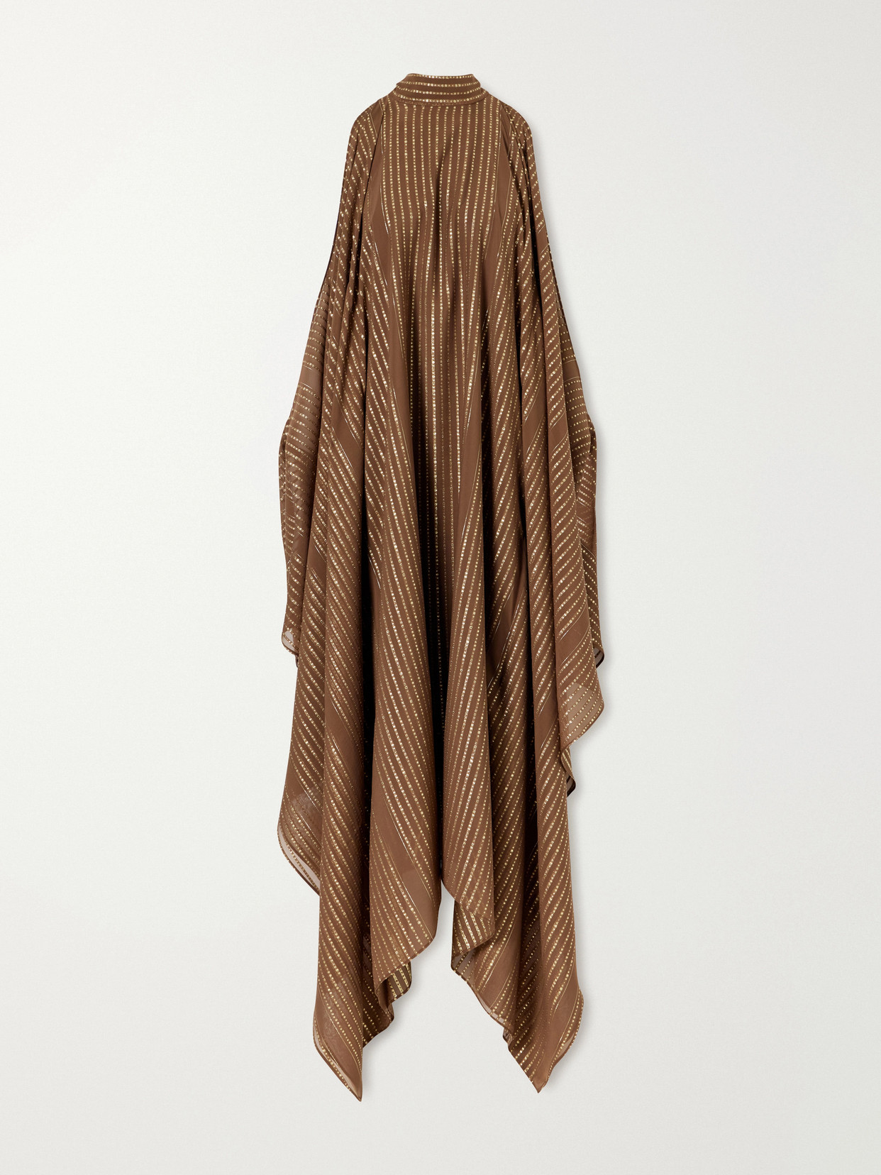 Taller Marmo Agadez Metallic Silk-blend Fil Coupé Gown In Brown