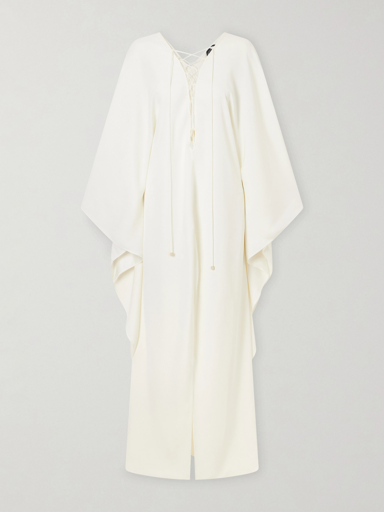 Taller Marmo Sahara Lace-up Cady Gown In Neutral