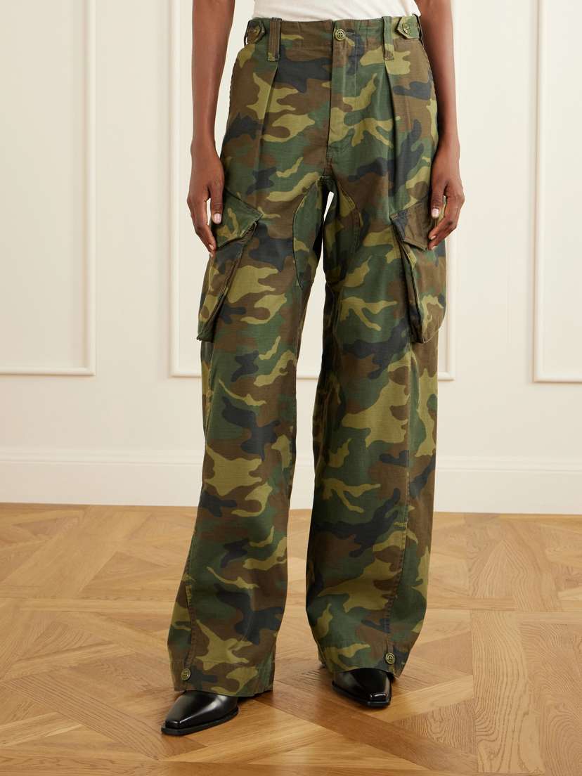 R13 Printed Cotton-canvas Barrel-leg Cargo Pants | Thumbnail 3 R13 Printed Cotton-canvas Barrel-leg Cargo Pants | Thumbnail 3