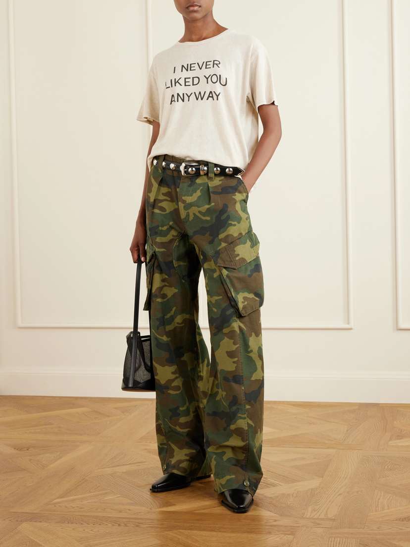 R13 Printed Cotton-canvas Barrel-leg Cargo Pants | Thumbnail 2 R13 Printed Cotton-canvas Barrel-leg Cargo Pants | Thumbnail 2