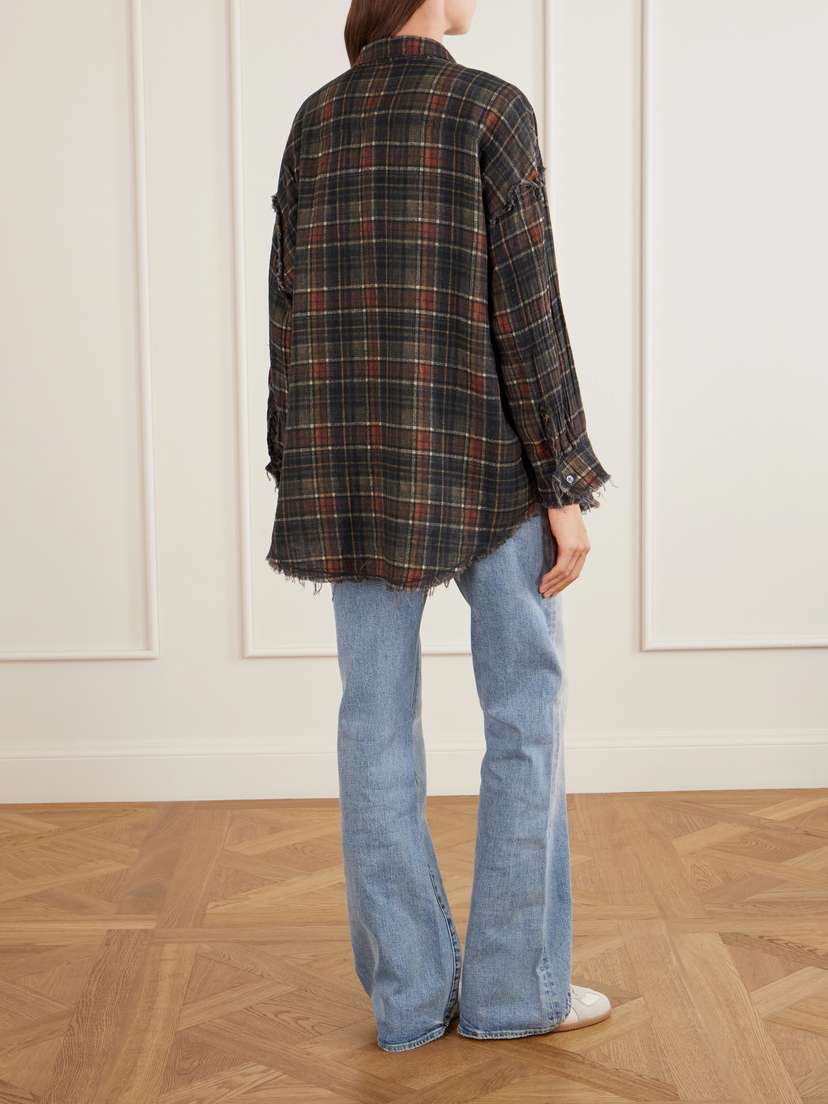 R13 Checked Cotton Reversible Shirt | Thumbnail 4