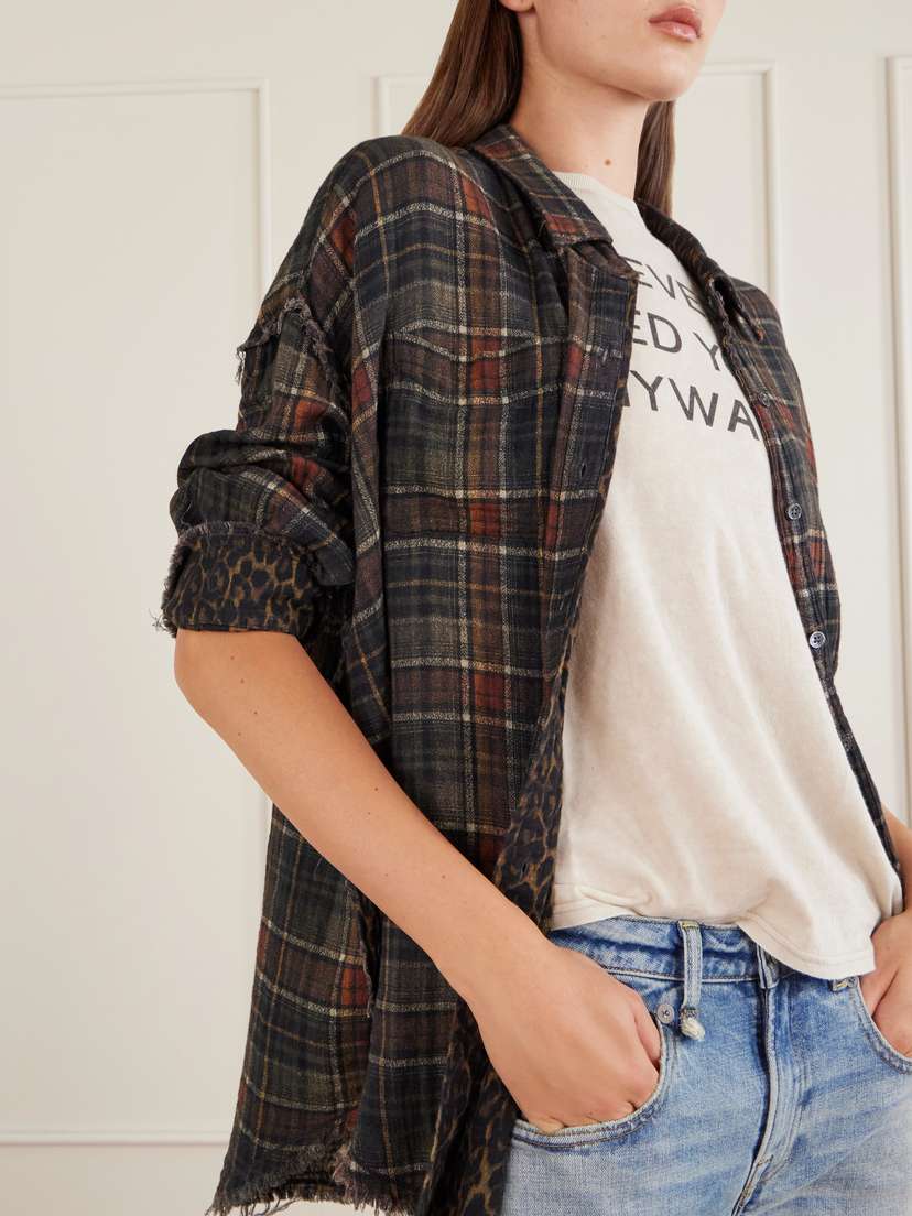 R13 Checked Cotton Reversible Shirt | Thumbnail 5
