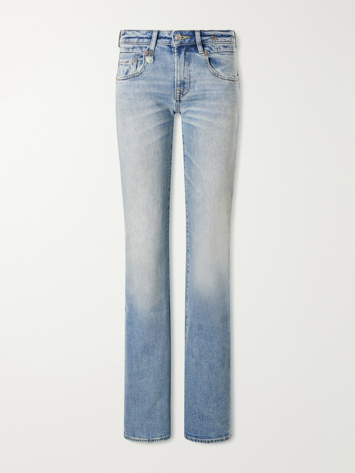 R13 Boy Flare Low-rise Jeans In Blue
