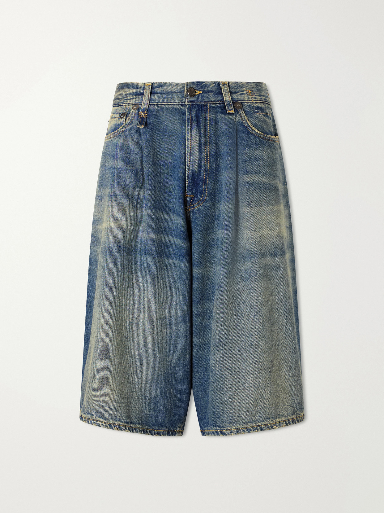 R13 Jesse Denim Shorts In Blue