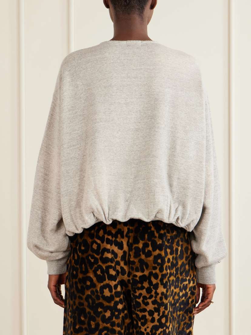 R13 Balloon Cotton-jersey Zip-up Sweatshirt | Thumbnail 3