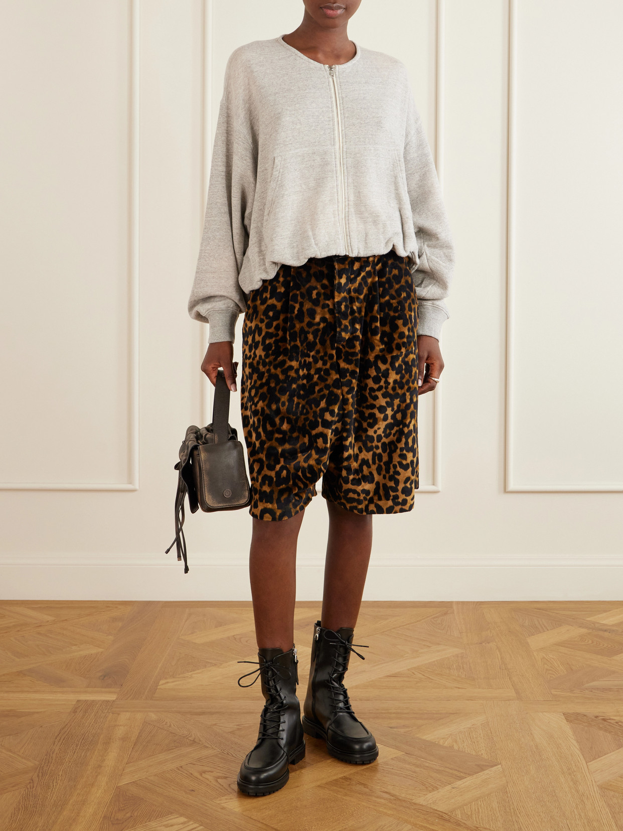 Balloon Cotton-Jersey Zip-Up Sweatshirt