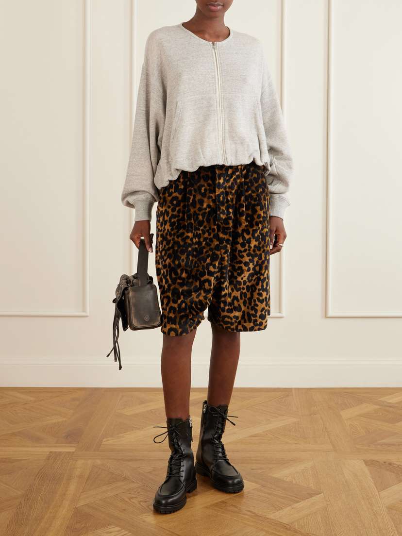 R13 Balloon Cotton-jersey Zip-up Sweatshirt | Thumbnail 2