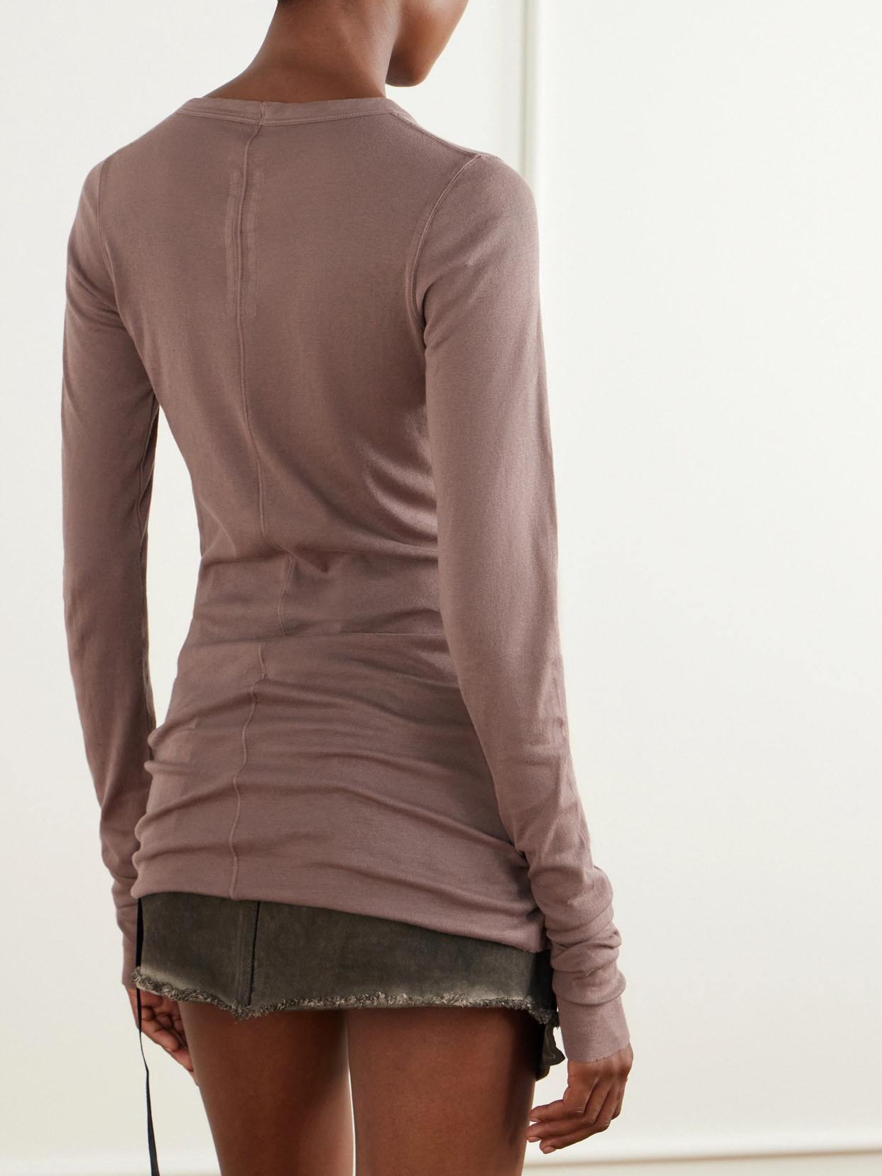 Drkshdw Frayed Cotton-Gauze Jersey T-Shirt