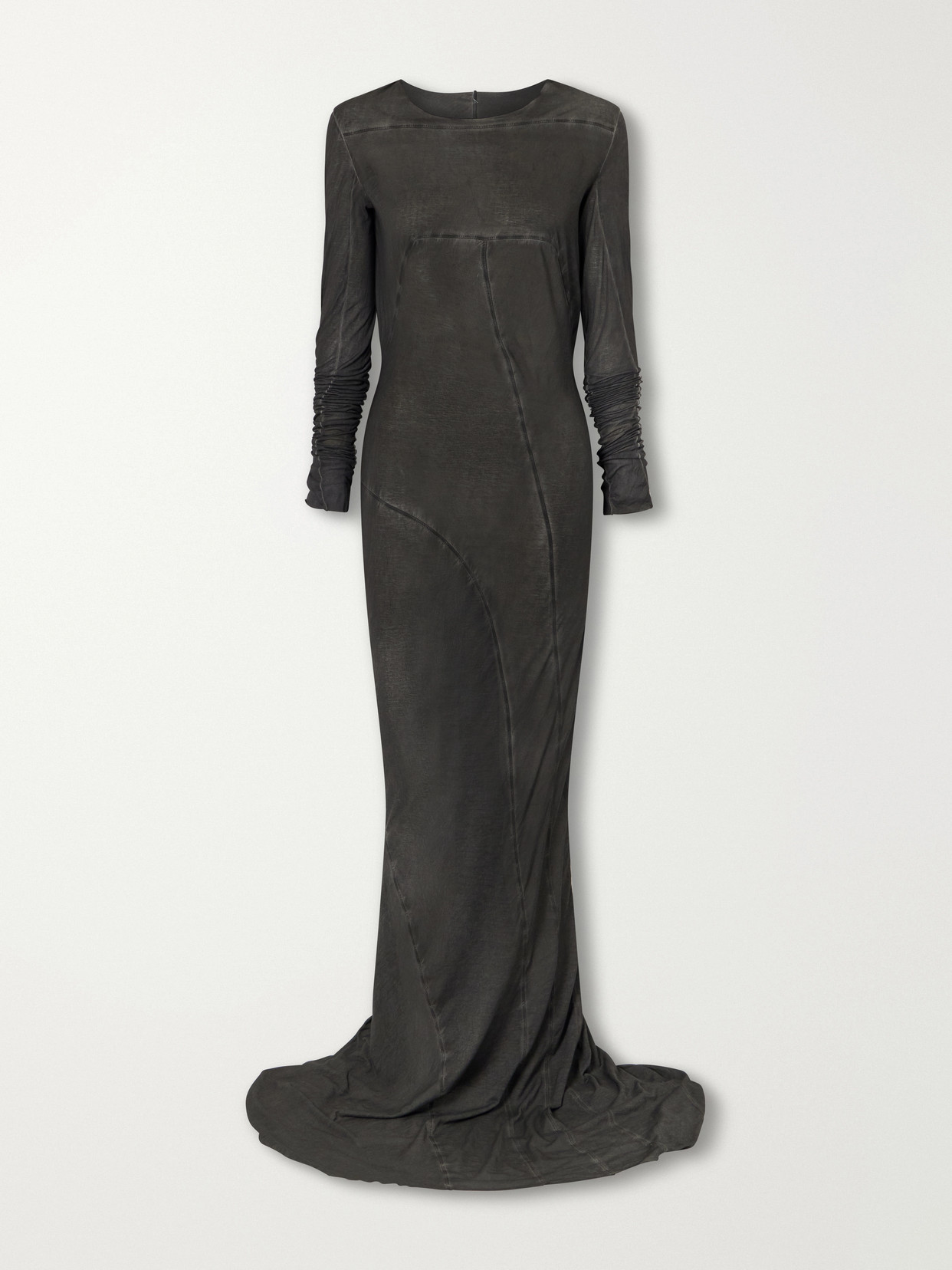 Rick Owens Cotton-mesh Gown In Black