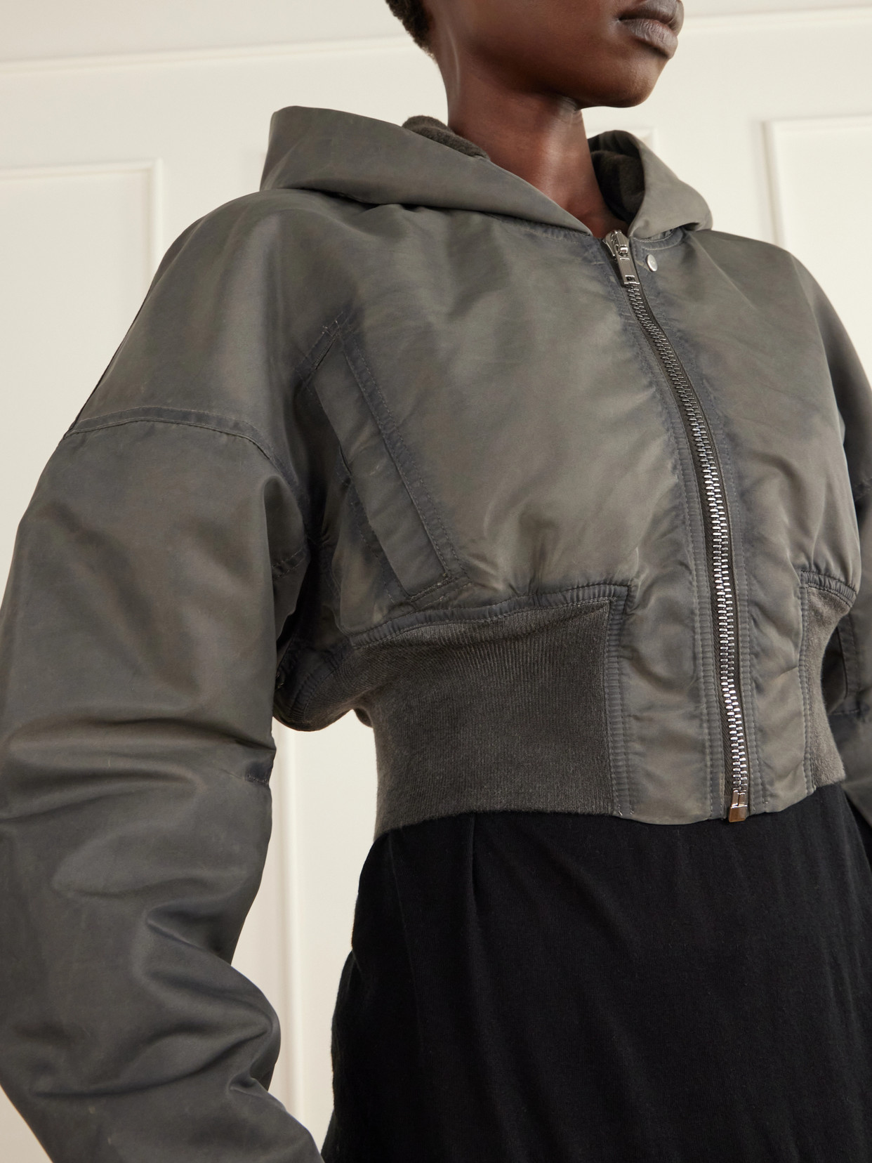 Hooded Cropped Padded Jacket