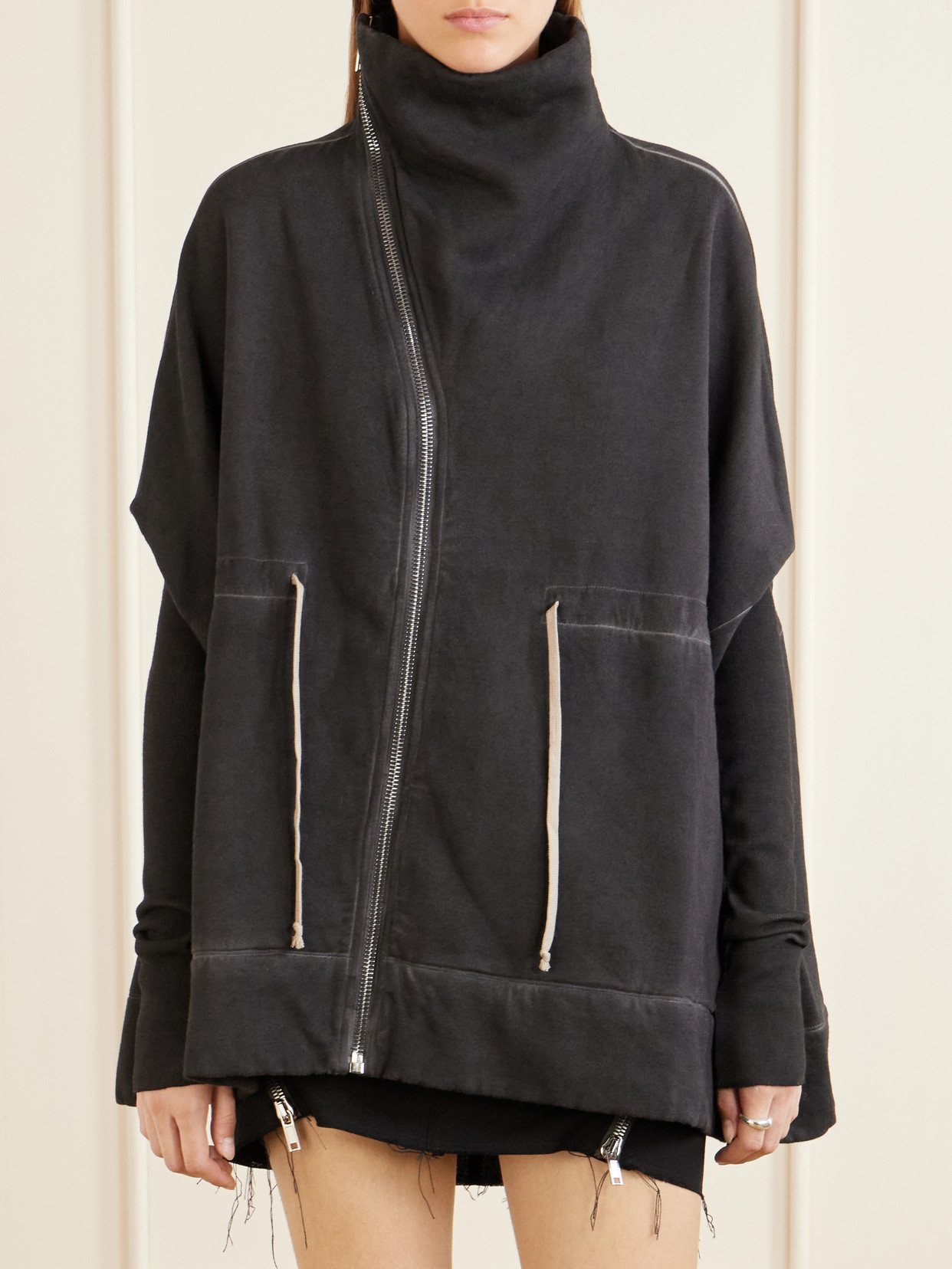 Mountain Sail Drawstring Cotton-Jersey Jacket