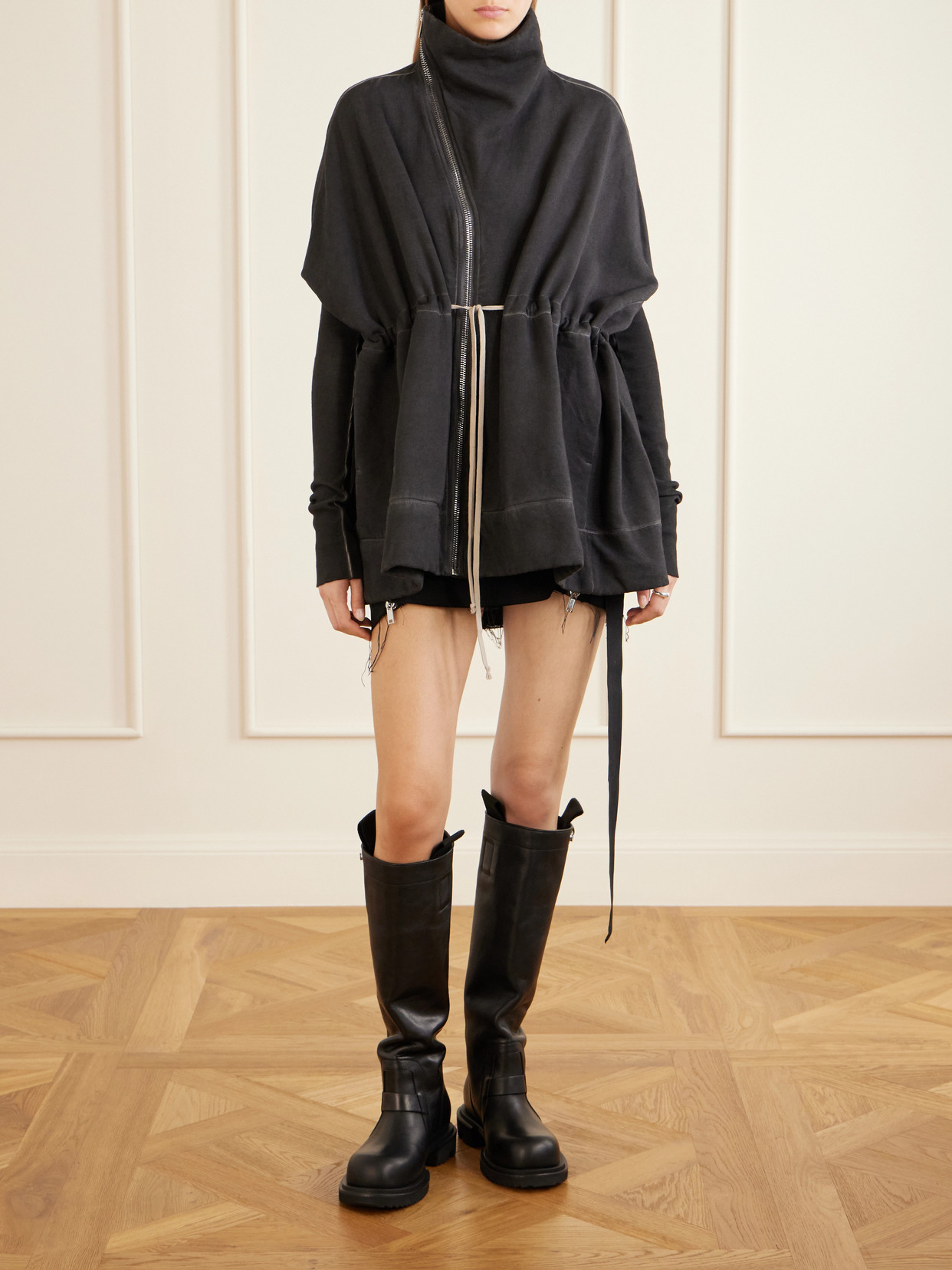 Mountain Sail Drawstring Cotton-Jersey Jacket