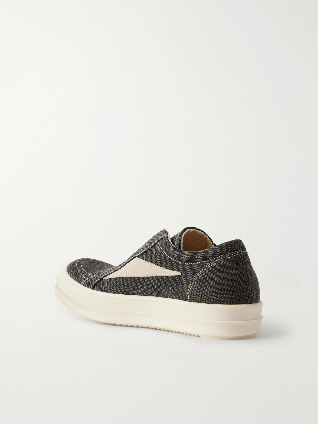 Drkshdw Laceless Vintage Suede-Trimmed Canvas Sneakers