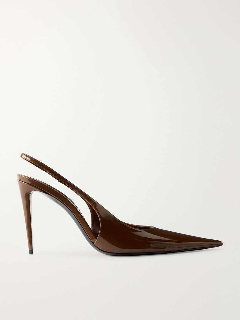 Saint Laurent Guermanted Leather Slingback Pumps