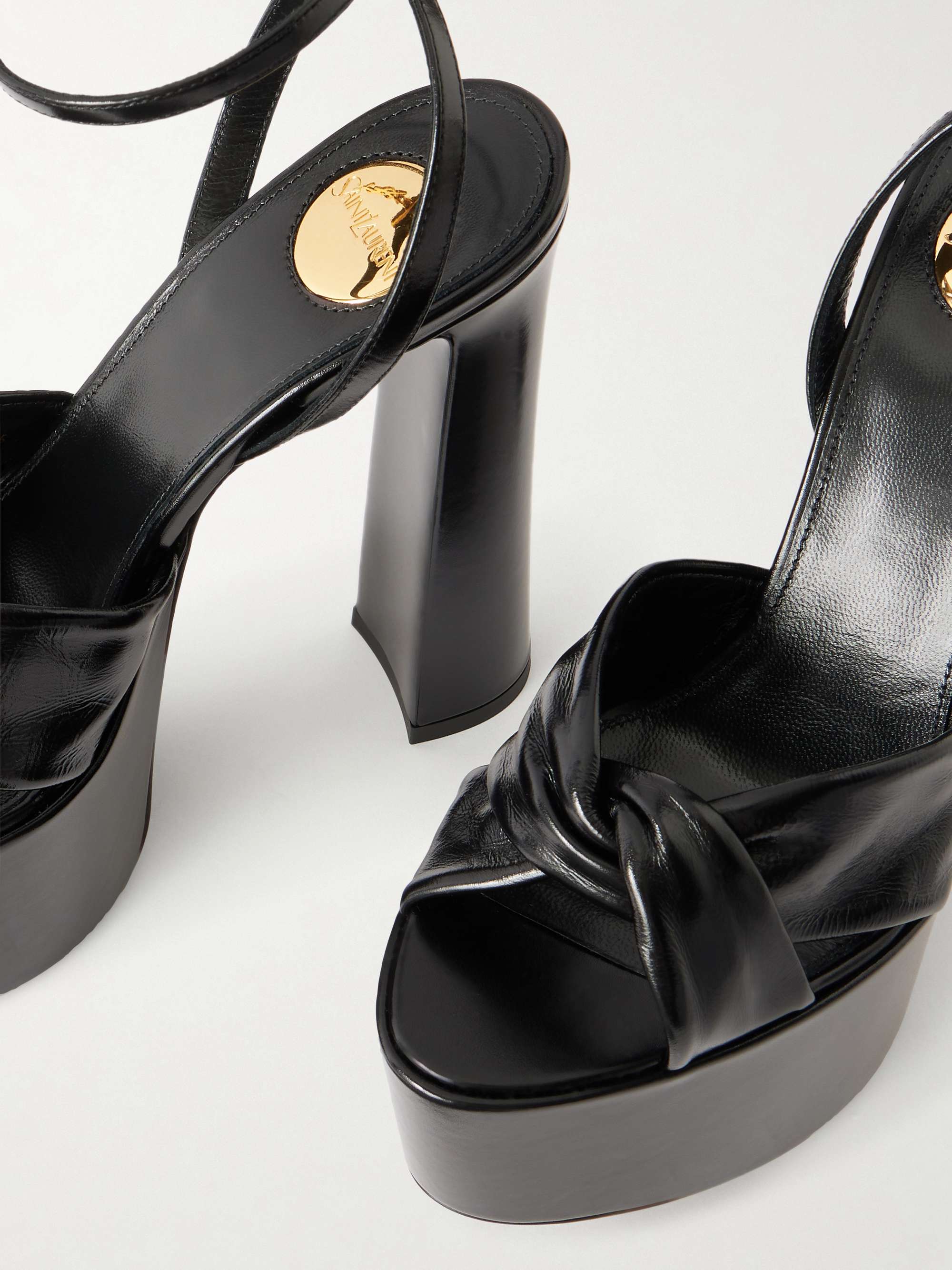 SAINT LAURENT Franciane leather sandals | NET-A-PORTER
