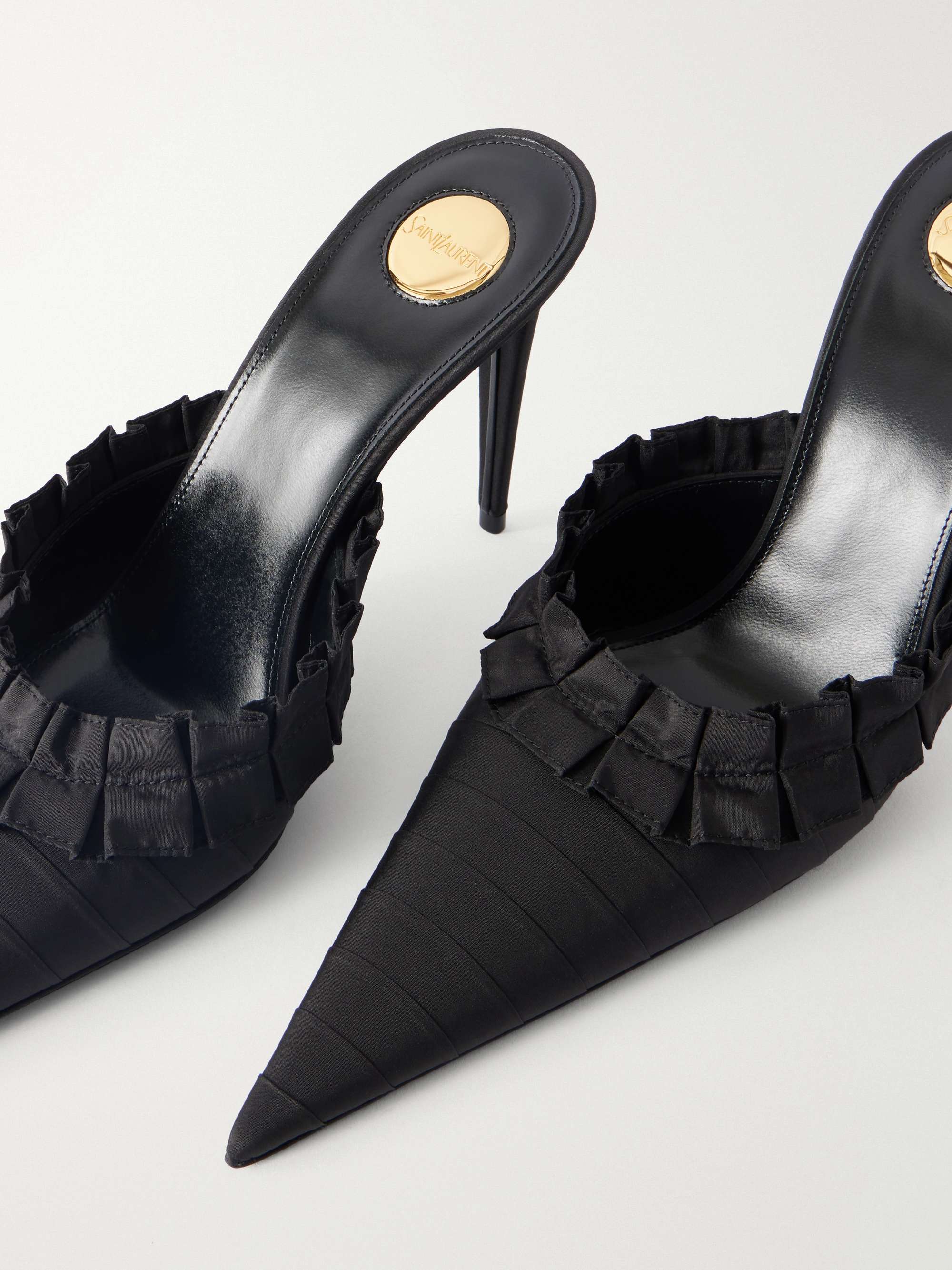 SAINT LAURENT Madeleine 95 taffeta pumps | NET-A-PORTER