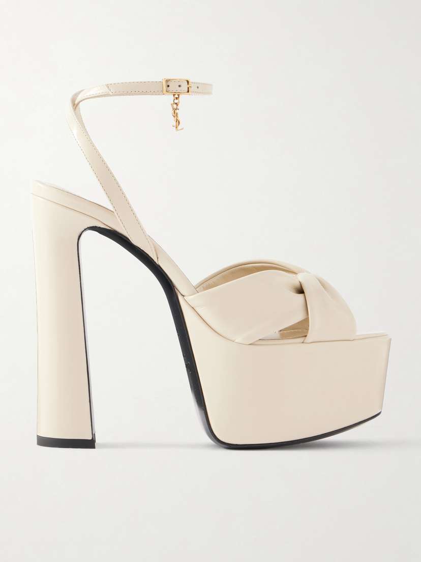 Saint Laurent Franciane Leather Sandals