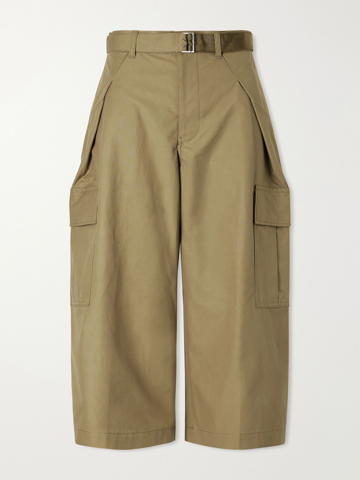 cotton wide leg cargo pants